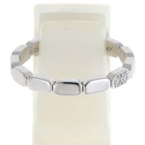 CHANEL Authentic Silver Diamond Ring